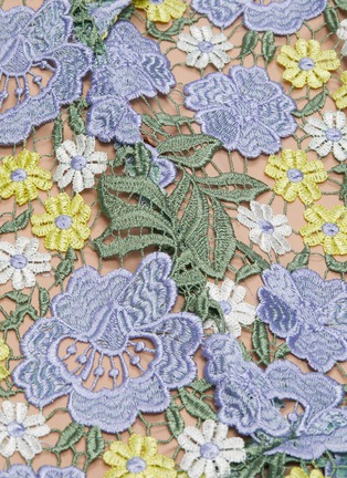  - JONATHAN LIANG - Asymmetric one-shoulder floral macramé lace top
