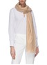 Figure View - Click To Enlarge - AKEE INTERNATIONAL - Floral embroidered edge cashmere scarf