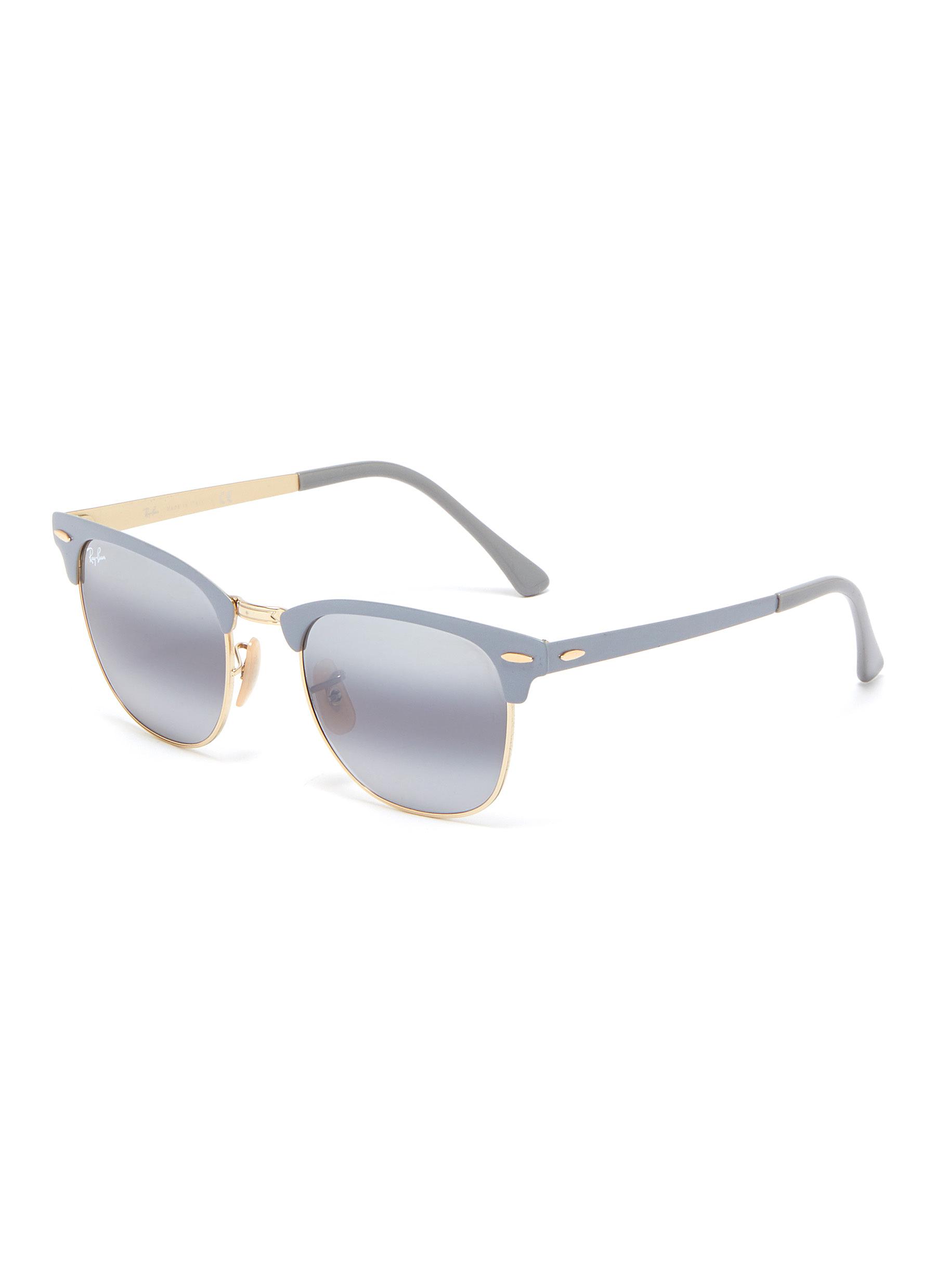 Ray Ban Clubmaster Metal Square Sunglasses In Gold Tone Grey Modesens Ray Ban Clubmaster Metal Square Sunglasses In Gold Tone Grey Modesens