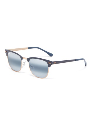 Main View - Click To Enlarge - RAY-BAN - 'Clubmaster' metal square sunglasses