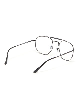 Figure View - Click To Enlarge - RAY-BAN - 'Marshal' metal hexagonal aviator optical glasses