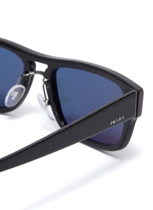 Detail View - Click To Enlarge - PRADA - Acetate rectangle sunglasses