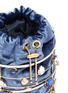 Detail View - Click To Enlarge - ROSANTICA - 'Django' ring handle glass crystal caged bucket bag