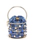 Main View - Click To Enlarge - ROSANTICA - 'Django' ring handle glass crystal caged bucket bag