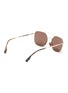 Figure View - Click To Enlarge - BURBERRY - Tartan plaid tip metal square sunglasses