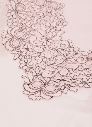 Detail View - Click To Enlarge - LANE'S - Chantilly lace border silk-wool scarf