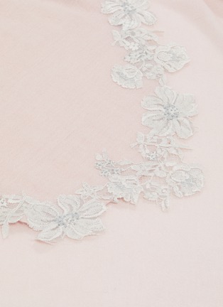 Detail View - Click To Enlarge - LANE'S - Chantilly lace border silk-cashmere scarf