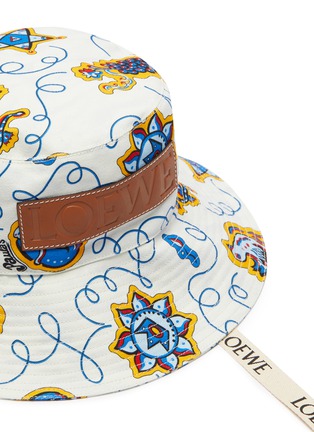 Detail View - Click To Enlarge - LOEWE - x Paula's Ibiza graphic print ribbon tie bucket hat