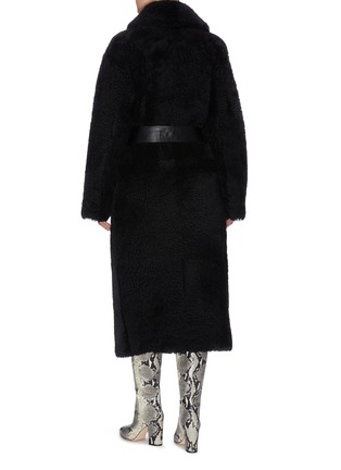 Back View - Click To Enlarge - COMMON LEISURE - 'Love' shearling long coat