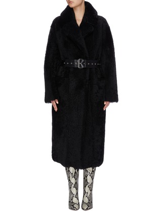 Main View - Click To Enlarge - COMMON LEISURE - 'Love' shearling long coat
