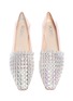 Detail View - Click To Enlarge - RODO - Woven panel leather step-in loafers