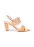 Main View - Click To Enlarge - RODO - Woven strap slingback leather sandals