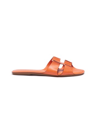 Main View - Click To Enlarge - RODO - Cutout leather slide sandals
