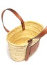 Detail View - Click To Enlarge - LOEWE - x Paula's Ibiza 'Basket' leather logo patch small straw bag