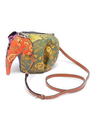 Detail View - Click To Enlarge - LOEWE - x Paula's Ibiza 'Elephant' patchwork floral print leather mini bag