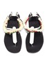 Detail View - Click To Enlarge - LOEWE - x Paula's Ibiza beaded anklet leather sandals