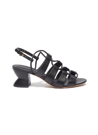 Main View - Click To Enlarge - SALVATORE FERRAGAMO - 'Sirmio' leather slingback ghillie sandals