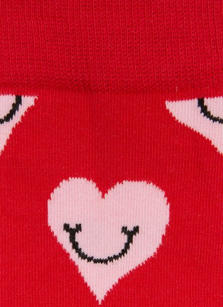 Detail View - Click To Enlarge - HAPPY SOCKS - Smiley Heart crew socks