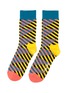 Main View - Click To Enlarge - HAPPY SOCKS - Diagonal Stripe crew socks