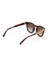 Figure View - Click To Enlarge - LOEWE - Leather padded rim tortoiseshell acetate round sunglasses