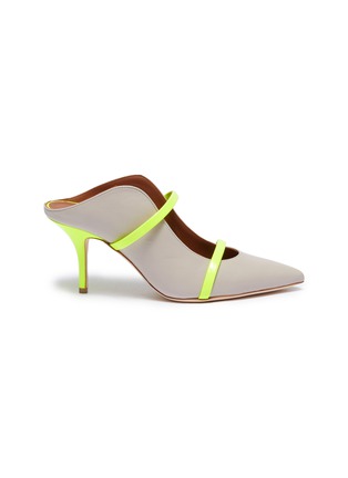 Main View - Click To Enlarge - MALONE SOULIERS - 'Maureen Luwolt' neon strappy leather mules