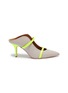 Main View - Click To Enlarge - MALONE SOULIERS - 'Maureen Luwolt' neon strappy leather mules