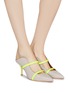 Figure View - Click To Enlarge - MALONE SOULIERS - 'Maureen Luwolt' neon strappy leather mules