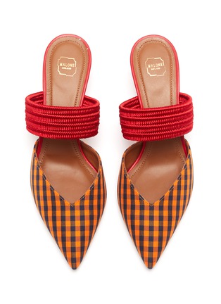 Detail View - Click To Enlarge - MALONE SOULIERS - 'Maisie Luwolt' braided band gingham check mules