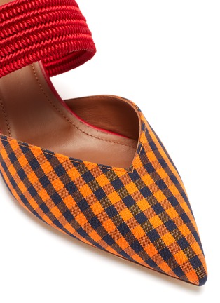 Detail View - Click To Enlarge - MALONE SOULIERS - 'Maisie Luwolt' braided band gingham check mules