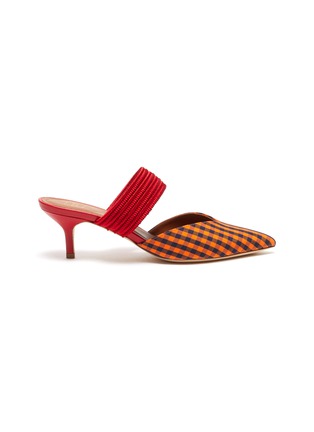 Main View - Click To Enlarge - MALONE SOULIERS - 'Maisie Luwolt' braided band gingham check mules