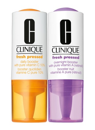 Main View - Click To Enlarge - CLINIQUE - Fresh Pressed Clinical™ Daily and Overnight Boosters With Pure Vitamins C 10% + A (Retinol)