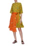 Figure View - Click To Enlarge - LOEWE - x Paula's Ibiza ruffle patchwork floral print asymmetric wrap skirt