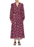 Main View - Click To Enlarge - LOEWE - x Paula's Ibiza belted puff sleeve floral print peasant dress