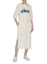Figure View - Click To Enlarge - LOEWE - x Paula's Ibiza chenille patch cotton-silk long hoodie