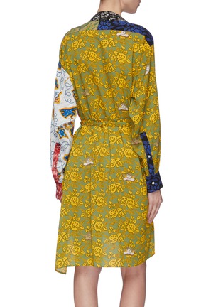 Back View - Click To Enlarge - LOEWE - x Paula's Ibiza belted patchwork print wrap shirt dress