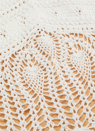 Detail View - Click To Enlarge - LOEWE - x Paula's Ibiza scalloped hem mix crochet knit dress
