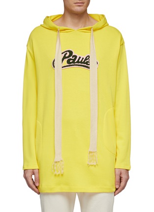Main View - Click To Enlarge - LOEWE - x Paula's Ibiza logo chenille patch long hoodie
