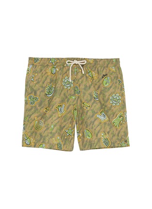Main View - Click To Enlarge - LOEWE - x Paula's Ibiza graphic print packable swim shorts