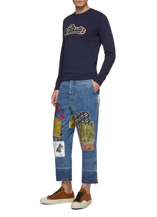 Figure View - Click To Enlarge - LOEWE - x Paula's Ibiza patchwork fisherman jeans
