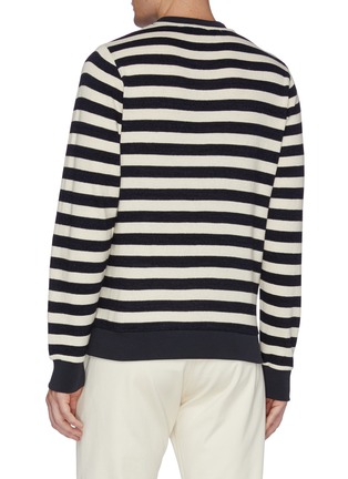 Back View - Click To Enlarge - LOEWE - x Paula's Ibiza logo chenille patch stripe sweater
