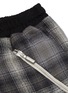  - RHUDE - 'Bball' stripe cuff tartan plaid shorts