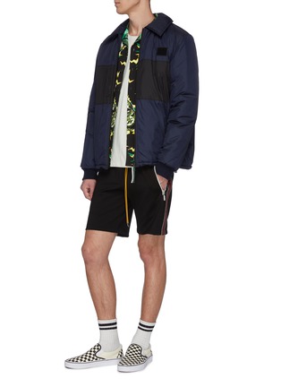 Figure View - Click To Enlarge - RHUDE - 'Traxedo' stripe outseam track shorts