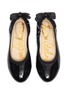 Figure View - Click To Enlarge - SAM EDELMAN - 'Felicia Esmeralda' bow heel patent leather ballet flats