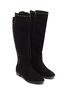 Figure View - Click To Enlarge - SAM EDELMAN - 'Pia' stud suede kids knee high boots