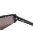 Detail View - Click To Enlarge - BALENCIAGA - Contrast browline mirror angular frame sunglasses