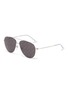 Main View - Click To Enlarge - BALENCIAGA - "Invisible" logo print metal aviator sunglasses