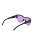Figure View - Click To Enlarge - BALENCIAGA - Contrast browline mirror acetate cat eye sunglasses
