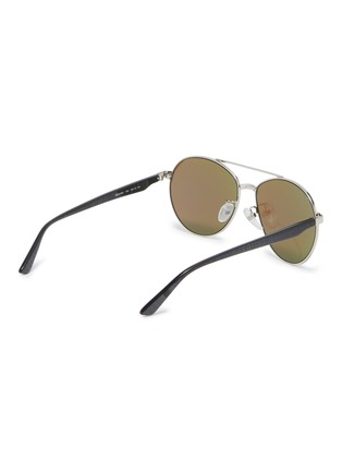 Figure View - Click To Enlarge - BALENCIAGA - Metal aviator sunglasses