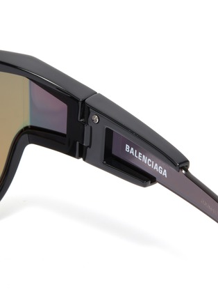 Detail View - Click To Enlarge - BALENCIAGA - 'Unlimited' mirror acetate cat eye sunglasses