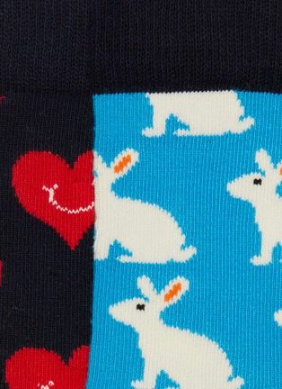 Detail View - Click To Enlarge - HAPPY SOCKS - Smiley Heart kids socks 2-pack set